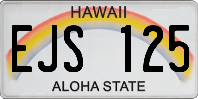 HI license plate EJS125