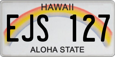 HI license plate EJS127