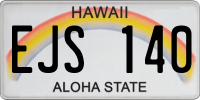 HI license plate EJS140