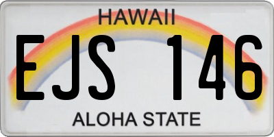 HI license plate EJS146
