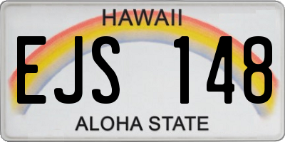 HI license plate EJS148