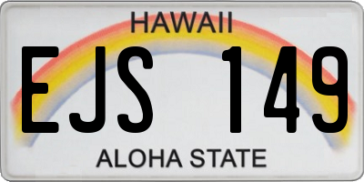 HI license plate EJS149