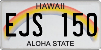 HI license plate EJS150