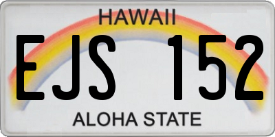 HI license plate EJS152