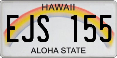 HI license plate EJS155