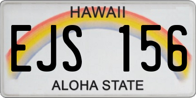 HI license plate EJS156