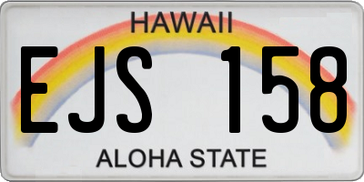 HI license plate EJS158