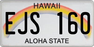 HI license plate EJS160