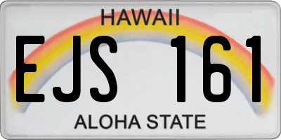 HI license plate EJS161