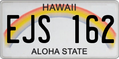 HI license plate EJS162