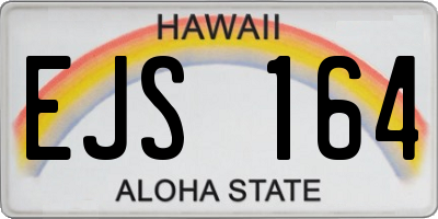 HI license plate EJS164