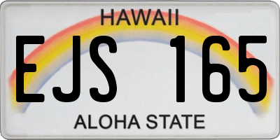 HI license plate EJS165