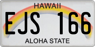 HI license plate EJS166