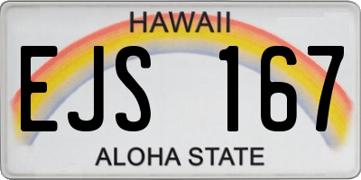 HI license plate EJS167