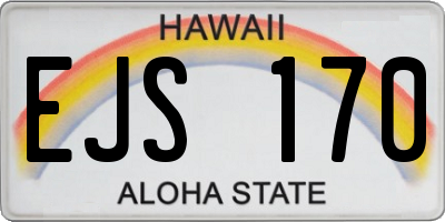 HI license plate EJS170