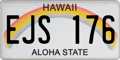 HI license plate EJS176