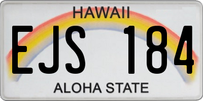 HI license plate EJS184