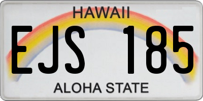 HI license plate EJS185