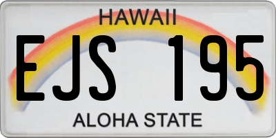 HI license plate EJS195