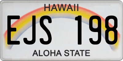 HI license plate EJS198