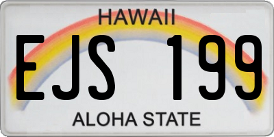 HI license plate EJS199