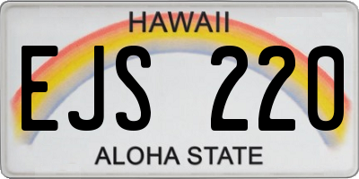 HI license plate EJS220