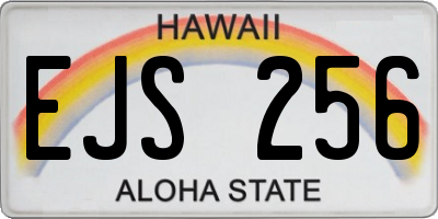 HI license plate EJS256
