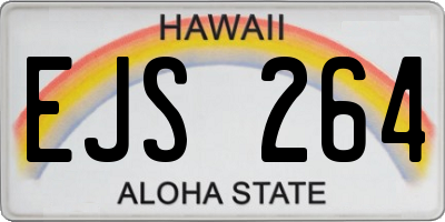 HI license plate EJS264
