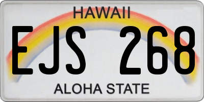 HI license plate EJS268