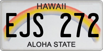 HI license plate EJS272