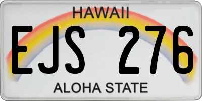 HI license plate EJS276