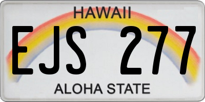 HI license plate EJS277