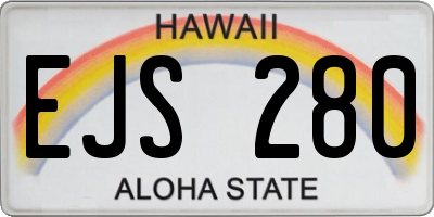 HI license plate EJS280