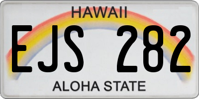 HI license plate EJS282