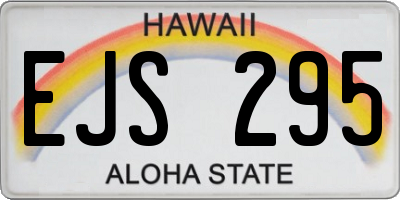 HI license plate EJS295