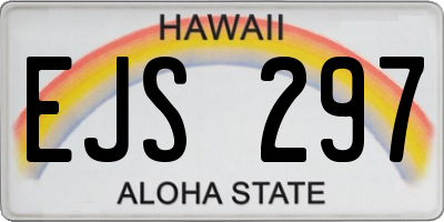 HI license plate EJS297