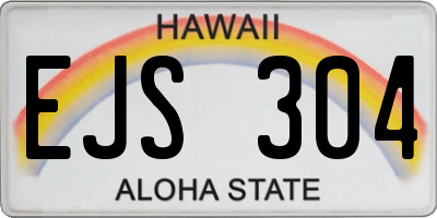 HI license plate EJS304
