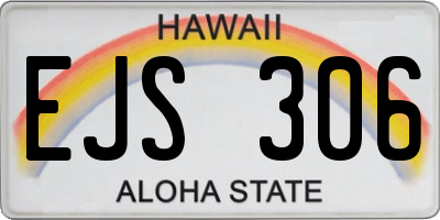 HI license plate EJS306