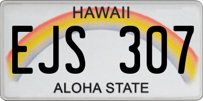 HI license plate EJS307