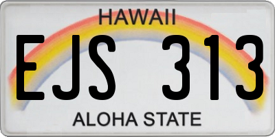 HI license plate EJS313