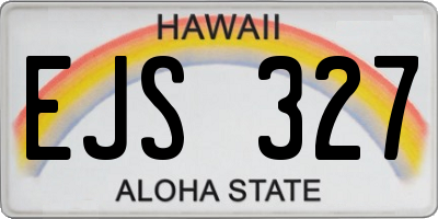 HI license plate EJS327