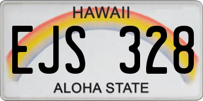 HI license plate EJS328