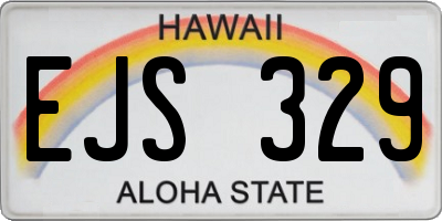 HI license plate EJS329