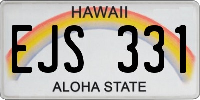 HI license plate EJS331