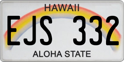 HI license plate EJS332