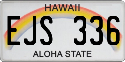 HI license plate EJS336