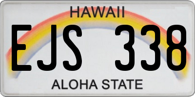 HI license plate EJS338