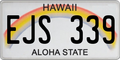 HI license plate EJS339