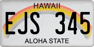 HI license plate EJS345