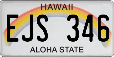 HI license plate EJS346